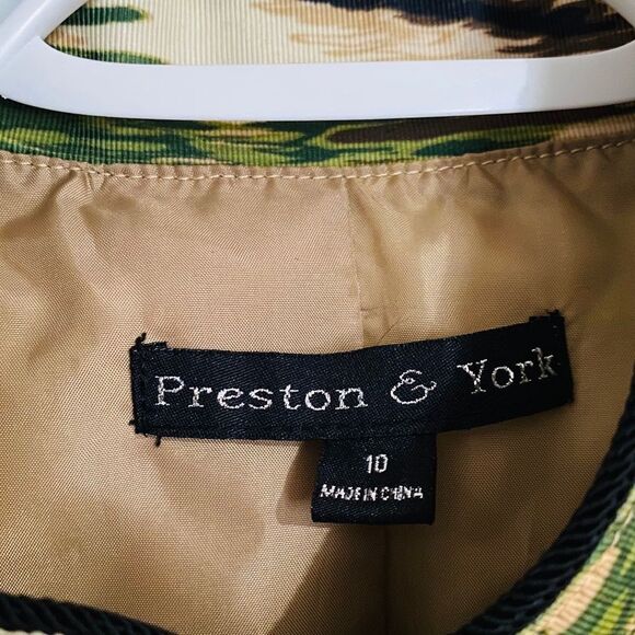 Preston & York Women’s Green Multi Zip Front Blazer Jacket Sz-10 - Picture 4 of 6